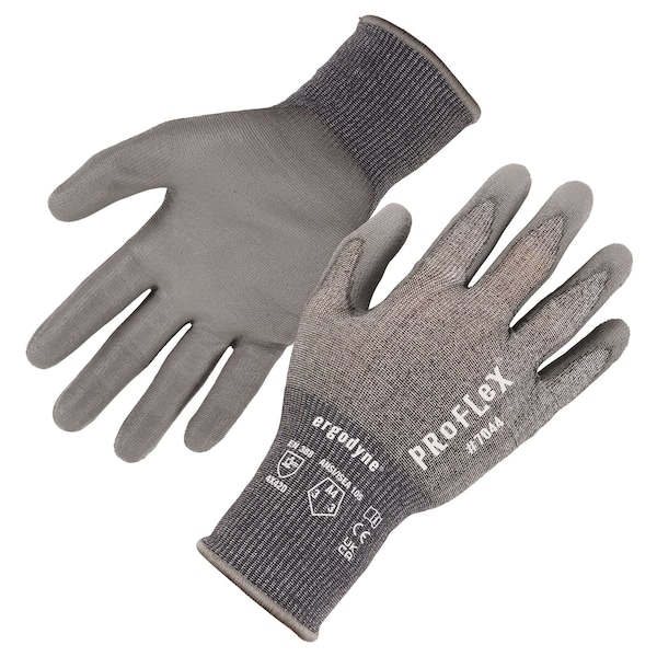 Ergodyne ANSI A4 PU Coated CR Gloves, Gray, Size L, PR 7044 - main